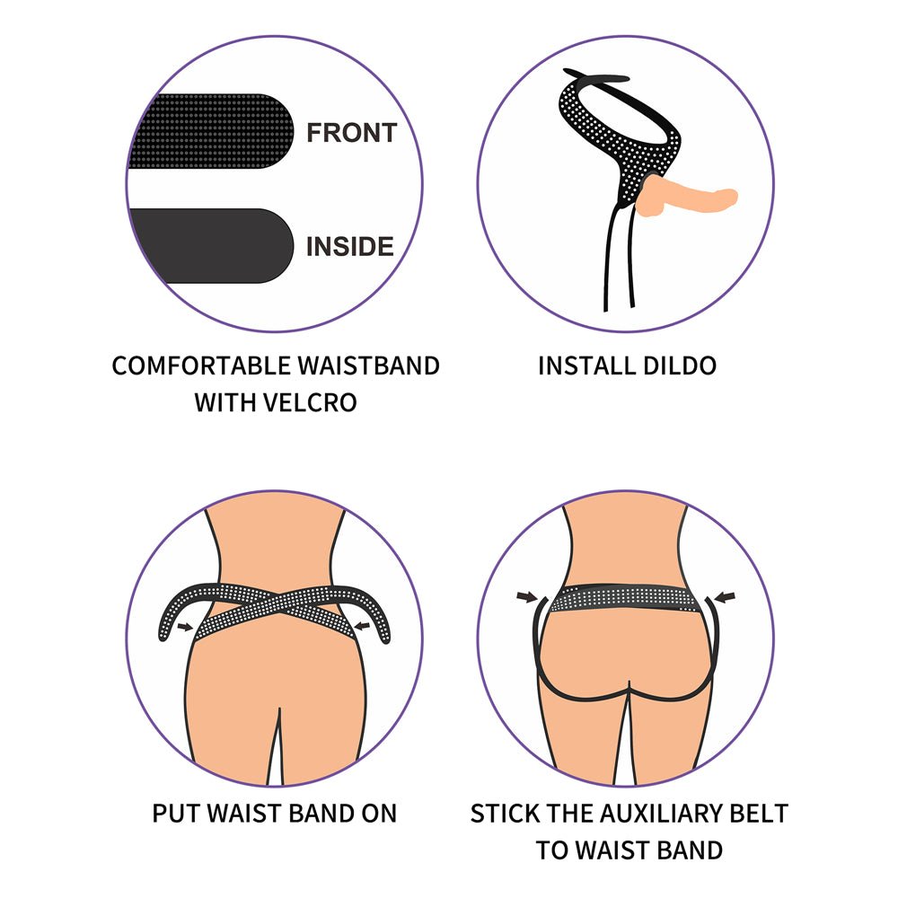 Ingen Easy Strap-On Harness Adjustable Black (No Probe Included)
